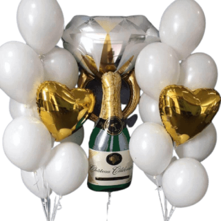 Свадебный сет из воздушных шаров «Champagne»
