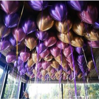 Воздушные шары под потолок «Блеск хрома»