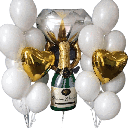 Свадебный сет из воздушных шаров «Champagne»