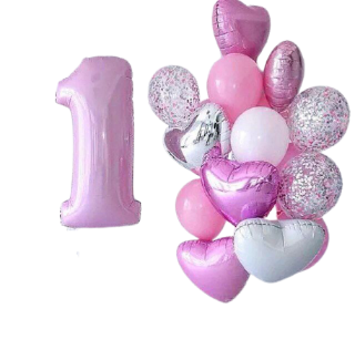 Композиция из воздушных шаров на День Рождения для женщин #95