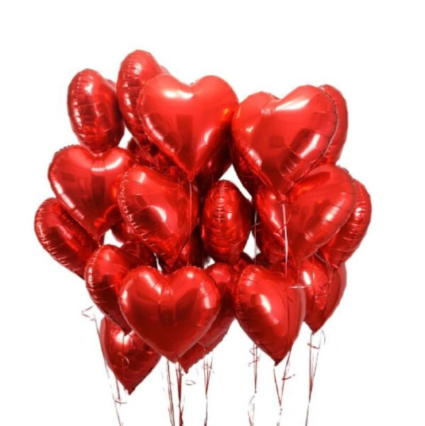 Сет из фольгированных воздушных шаров сердце «Воздушный поцелуй»