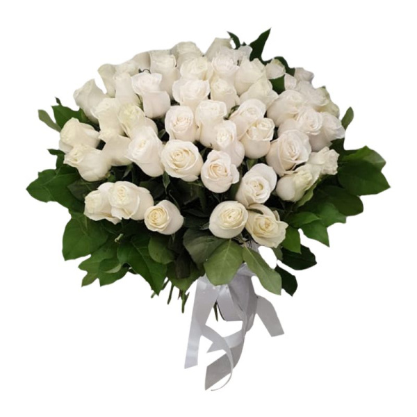  Роза Кения «Снежная королева» (50 см, белая)